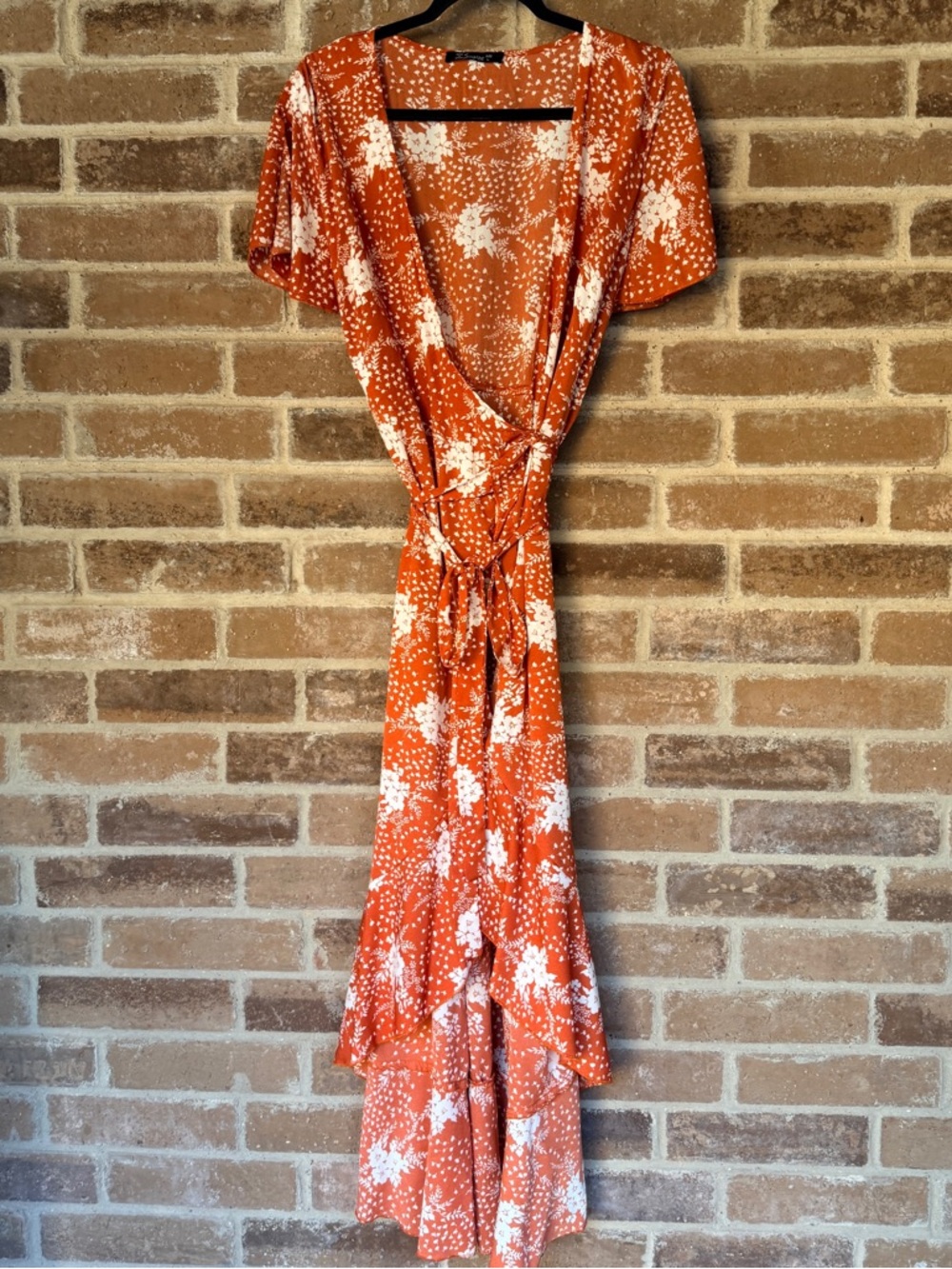 Simple Rust and White Floral Duster